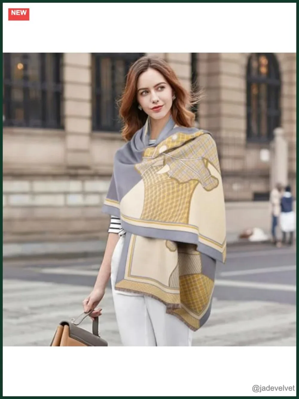 Pashmina Silky Shawl Wrap Poncho Cape Cashmere Feel